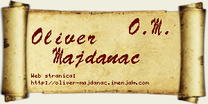 Oliver Majdanac vizit kartica